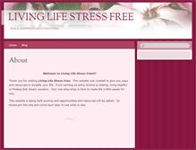 Tablet Screenshot of livinglifestressfree.com